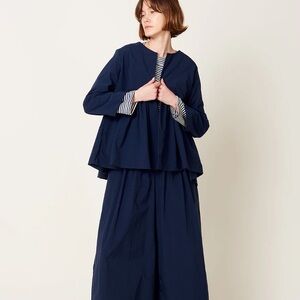 FABIANA PIGNA Navy Tiered Alber Jacket Size‎ Medium